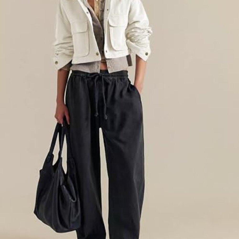 Cropped Utility Jacket Classic Collar Casual Chic… - image 4